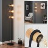 Voril lampada da terra vintage 3 luci E27 con interruttore a pedale, 141,5 cm