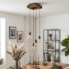Lampada a sospensione a cluster Avestruz, base in legno, regolabile al montaggio