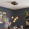 Lampada a sospensione a cluster Avestruz, base in legno, regolabile al montaggio