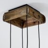Lampada a sospensione a cluster Avestruz, base in legno, regolabile al montaggio