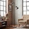 Hora lampada da terra industriale vintage 2 luci, 162 cm, faretti orientabili