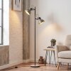 Hora lampada da terra industriale vintage 2 luci, 162 cm, faretti orientabili