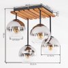 Koyoto plafoniera a 4 luci E14, lampada da soffitto a sfere boho vintage