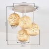 Basto plafoniera rotonda a sfere intrecciate E14 4 luci, ø38 cm, stile boho