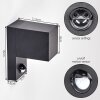 Applique da esterno Kingstown, set di 2 con sensore di movimento, forma rettangolare