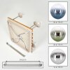 Plafoniera a grappolo Gastor stile Boho con 5 sfere e lamelle di legno