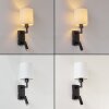 Turil applique da parete LED con luce da lettura e paralume in tessuto