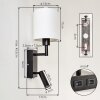 Turil applique da parete LED set da 2 per divano, luce da lettura orientabile