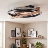 Selani plafoniera LED con telecomando, lampada da soffitto ad anelli incrociati
