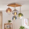 Gastor plafoniera a 4 luci E14 con sfere sospese, stile boho vintage