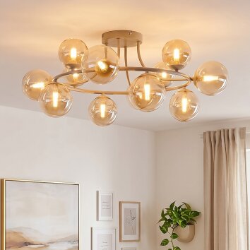 Chehalis plafoniera a sfere 12 luci G9, rotonda Ø 76 cm per soggiorno