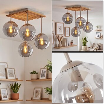 Gastor plafoniera a sfere sospese 4 luci E14, lampada da soffitto vintage