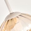 Plafoniera a sfere moderna Koyoto con 4 schermi a grappolo in vetro ambrato, E14