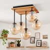 Plafoniera a sfere boho Gastor con 5 schermi in vetro ambrato, ø 15 cm, E14