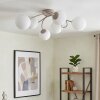 Chehalis plafoniera a sfere per soggiorno, G9 6 luci, ø 58 cm, moderno rétro