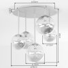Chehalis plafoniera a sfere 5 luci G9, ø 45 cm, design vintage moderno