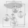 Chehalis plafoniera a sfere 5 luci G9, lampada da soffitto retrò, Ø 45 cm
