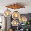 Koyoto plafoniera a 4 luci per soffitto con paralumi a sfera e struttura a listelli