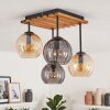 Koyoto plafoniera a soffitto 4 luci E14 con paralumi sferici boho vintage