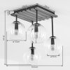 Koyoto plafoniera a soffitto 4 luci E14 con paralumi sferici boho vintage
