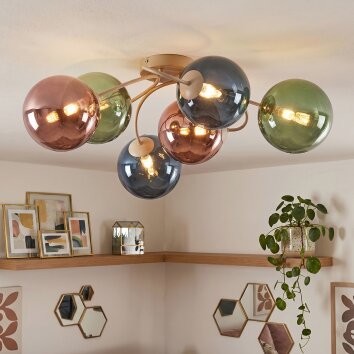 Chehalis plafoniera a sfere 6 luci G9, lampada da soffitto ø 64 cm