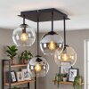 Koyoto plafoniera a 4 luci con sfere sospese E14, stile vintage moderno