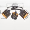 Alsen plafoniera con faretti orientabili, 3 luci, paralumi geometrici E14