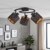 Faretto da soffitto Tallaboa moderno con 3 teste orientabili, griglia oro e nero