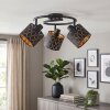 Alsen plafoniera orientabile 3 luci con paralumi traforati vintage E14