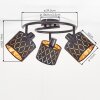 Alsen plafoniera orientabile 3 luci con paralumi traforati vintage E14