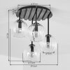Koyoto plafoniera da soffitto 4 luci E14, diametro 39,5 cm, sfere boho