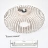 Plafoniera a gabbia Oravi moderna, struttura color sabbia e lamelle curve