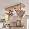 Plafoniera Herford, trave in legno chiaro, per corridoio e ingresso