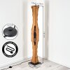 Lampada da terra Sernadelo con struttura rettangolare in legno intagliato stile Boho