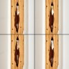 Lampada da terra Sernadelo in legno écru con intagli organici, stile Boho Style