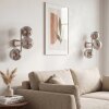 Applique da parete moderna Gastor, set da 2 con sfere in vetro grigio fumo