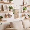 Applique orientabile Herford, set di 2, stile scandinavo, color sabbia, per la zona lettura
