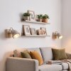 Applique orientabile Herford, set di 2, stile scandinavo, color sabbia, per la zona lettura