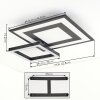 Plafoniera LED piatta Lerin con cornici quadrate, RGB, luce regolabile 2700-6500 Kelvin