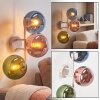 Lampada da parete Gastor con tre sfere in vetro colorato, stile retrò