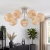 Plafoniera a sfere Basto in stile Boho con 7 paralumi intrecciati, 25 Watt