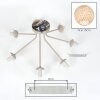 Plafoniera a sfere Basto in stile Boho con 7 paralumi intrecciati, 25 Watt