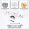 Applique da parete Gastor, set di 2, con 3 sfere in vetro grigio fumo, ambrato e chiaro