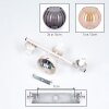 Applique a tre sfere Koyoto moderna, set da 2, vetro grigio fumo e ambrato
