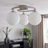 Plafoniera a sfere Gastor moderna, struttura circolare color Sabbia, 3 luci