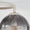 Plafoniera moderna a sfere Koyoto, 3 paralumi in vetro grigio fumo ø 15 cm