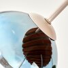 Lampadario a sospensione Gastor moderno, lamelle in legno e struttura color sabbia