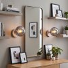 Applique da parete moderne Gastor, set da 2, 25 Watt, sfere in vetro fumé