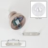 Applique da parete moderna Gastor con sfera in vetro chiaro e portalampada E14