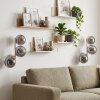 Applique da parete moderne Gastor, set da 2, con 3 sfere in vetro grigio fumo verticali